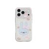Colorful Floral Hollow-Out Rabbit Phone Case for iPhone 17/16 Pro Max/15 Pro