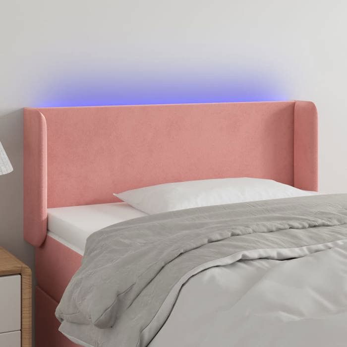 VidaXL LED Headboard Bedroom Furniture Single Bed Accessory Headboard Bed Frame Interior Pink 3122991