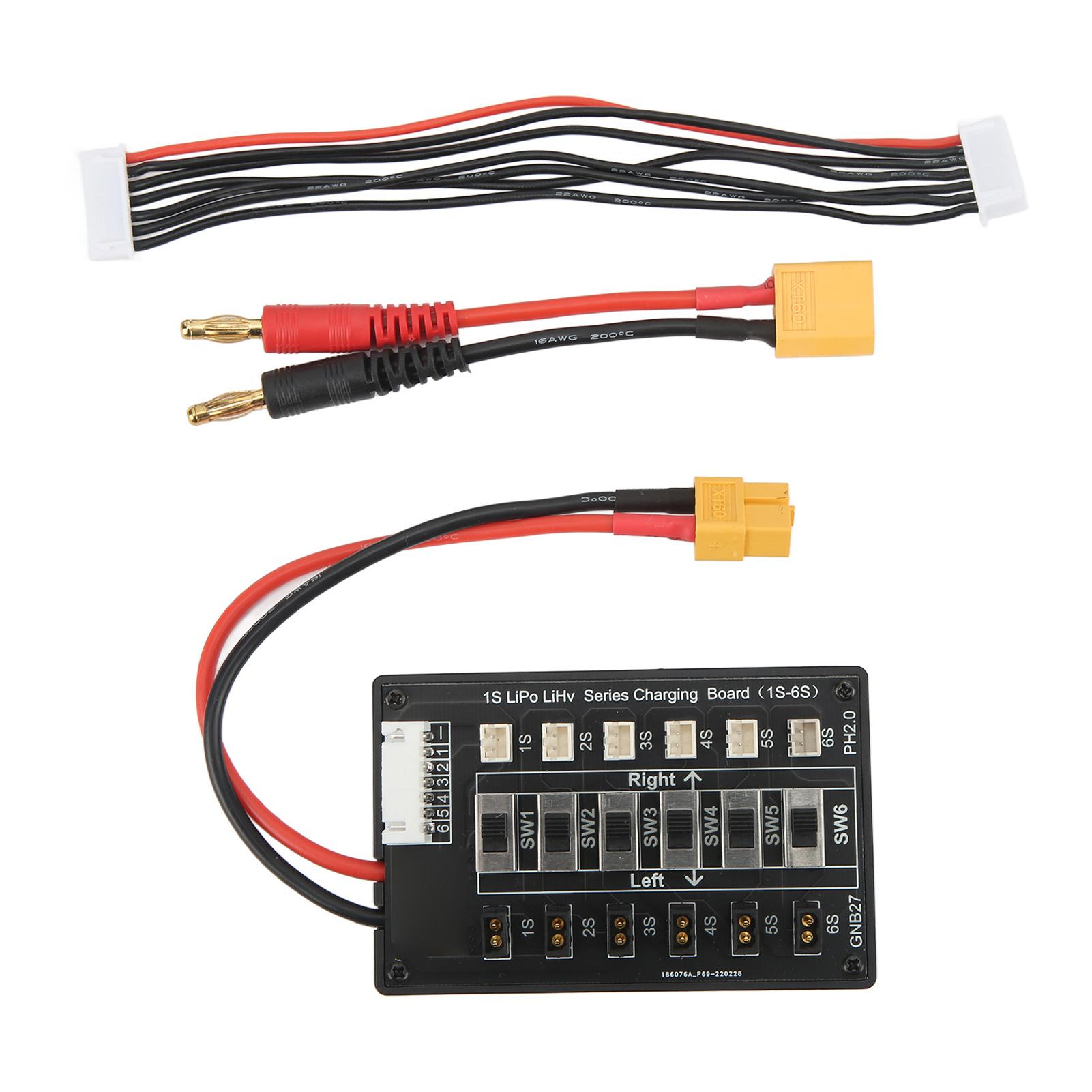 

1S Battery Parallel Charging Board Lithium Battery Pack Series Charger Plate with XT60 Plug