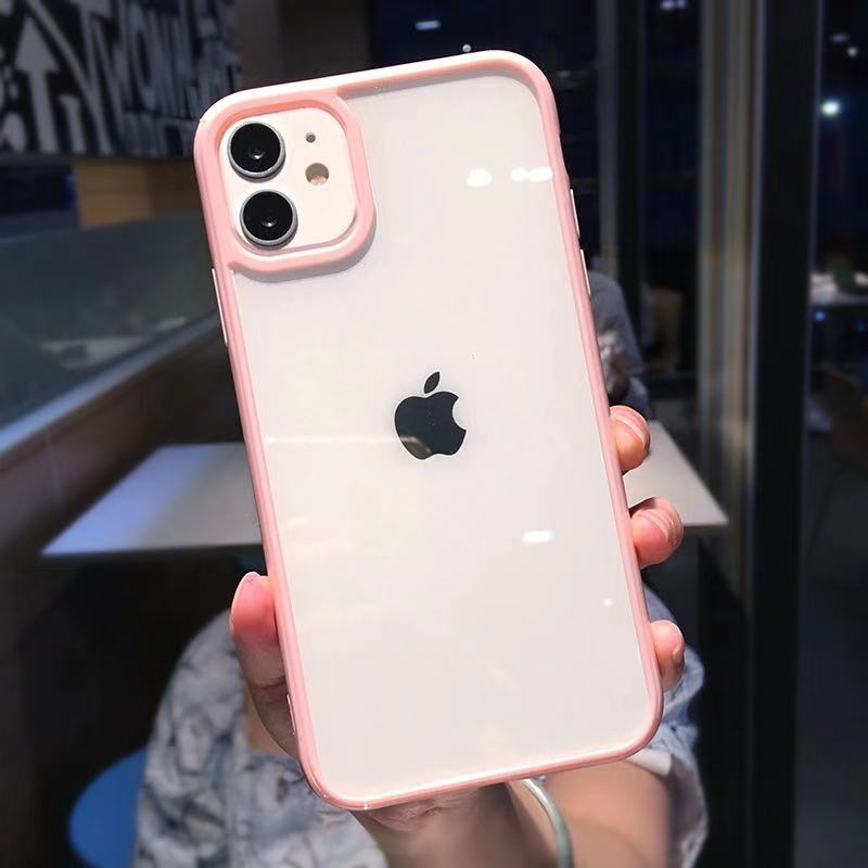 Luxury Candy Silicone Bumper Phone Case For iPhone 16 15 14 11 12 13 Pro Max XS XR 8 7 Plus Transparent Protection Back Cover