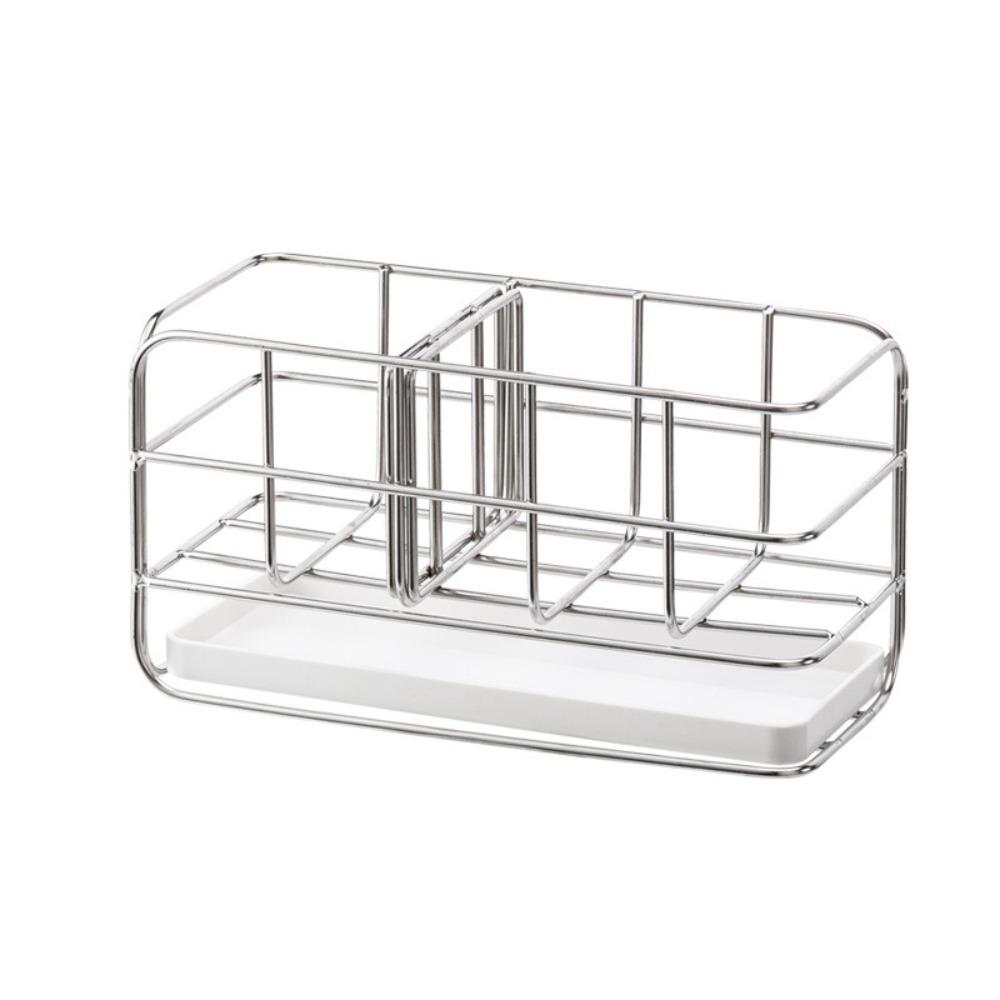 Removable Partitions Sink Sponge Holder Stainless Steel Dishwashing Liquid Storage Shelf  Bathroom