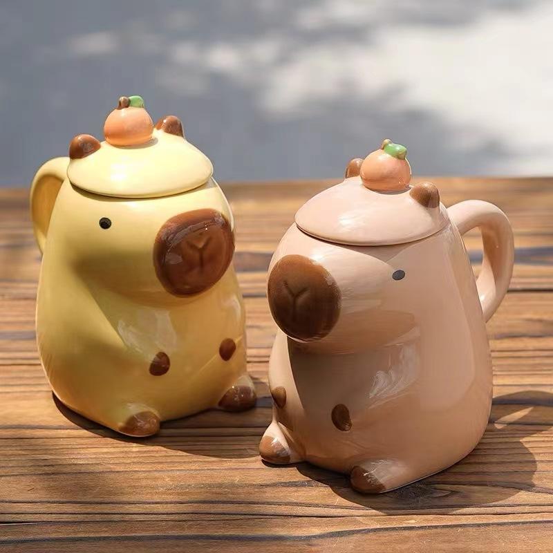 Cute Kapibara Water Cup Capybara Mug Ceramic Girl Boy Coffee Cup Ugly Cute Birthday Gift