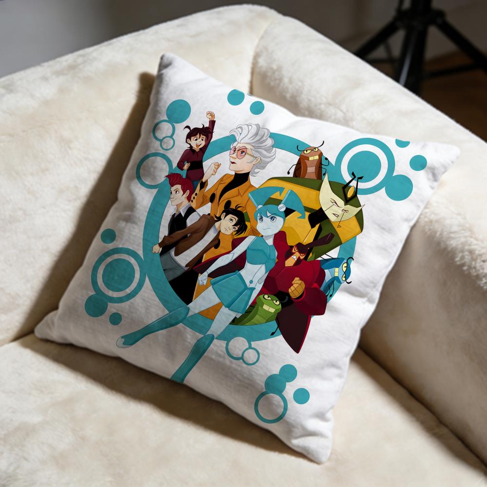 Stylish MMy Life as a Teenage Robotful Cushion Cover Soft Decorative Pillow Case Suitable for Bedroom Sofa Car Travel Use