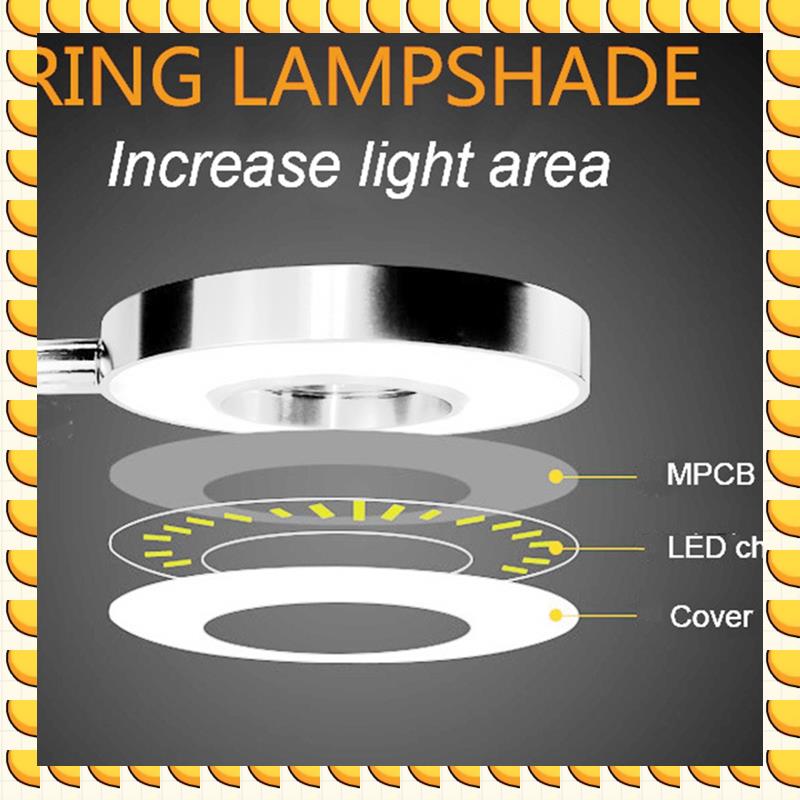 

BAAU 48 LED Desk Lamp Clip On Desk Lamp 360°Flexible Reading Table Light For Bed Desk Workbench -A чорний