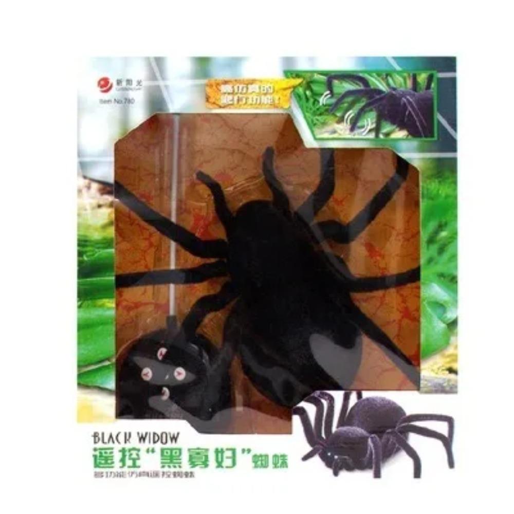 Electronic Remote Control Tarantula Realistic Crawling Spider with Glowing Eyes 4CH Smart RC Prank Toy for Halloween Scary Gift