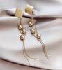 Korean High Sense New Tide Long Tassel Bead Temperament Earrings Female Personality Temperament Section Creative Earrings