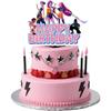 Cute Anime Cake Decorations, Cartoon Happy Birthday Cake Topper, Party Cake Decorations Supplies for Girls