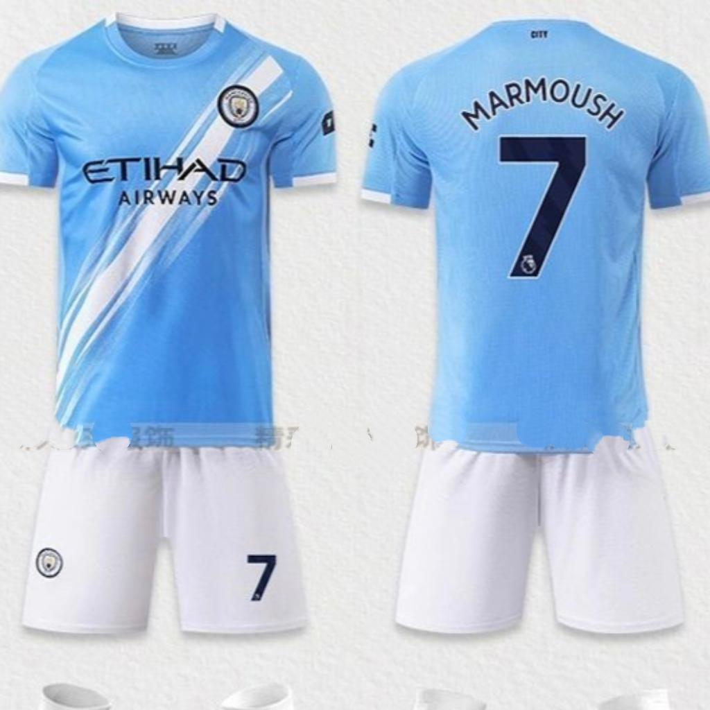 Man City 25/26 Home Shirt #9 Haaland | Hemelsblauwe Band Kit | Kevin De Bruyne Optie