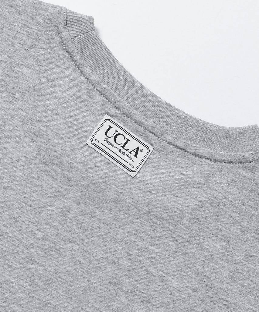 UCLA Unisex Roll-Up Bi-Color Crop T-Shirt [M-Grey](Ucrsta1)