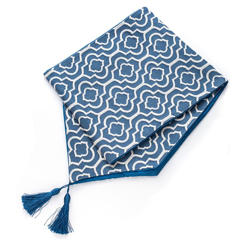 Table Runner Jacquard Bed Runner With Tassels Wedding Party Home Narrow Coffee Table Runners Modern For Dinning Table Decoration