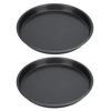 2Pcs Non Stick Pizza Pan Deep Thickened Carbon Steel Baking Pan for Kitchen Bakery10in