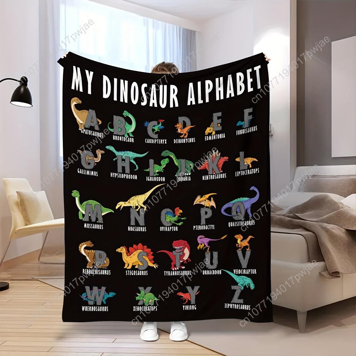 

1pc Soft And Cozy Dinosaur Flannel Blanket - Perfect For Travel, Sofa, Bed, And Home Decor - Ideal Birthday Or Holiday Gift - Av 75cmx90cm