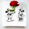 Ribbed Art Deli Poster Mickey Minnie 20cm x Made in Lightweight IKEBANA Panel, Mouse, Mouse, 20cm, Japan, Fabric, IKE-DSNY-2106-05,
