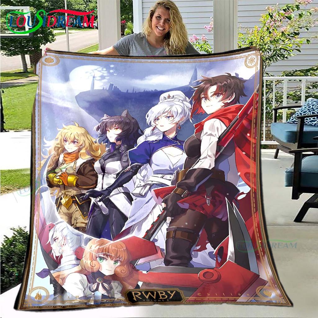 3D Fashion Cartoon R-RWBY Four Seasons Blanket Sofa Cover Travel Bed Plush Blanket Travel Office Break Blanket Gift