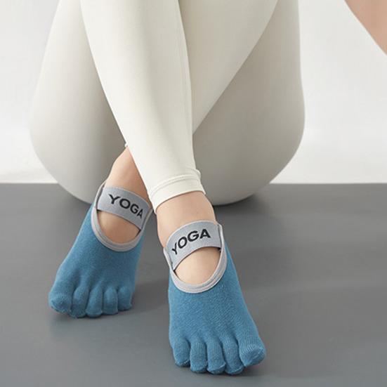 Toe Socks for Men And Women Non-slip Yoga Socks with Grips 5 Toe Athletic Running Socks for Pilates Barre Ballet Fitness
