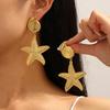 Holiday Style Starfish Earrings Conch Geometric Versatile Exaggerated Earrings for Women