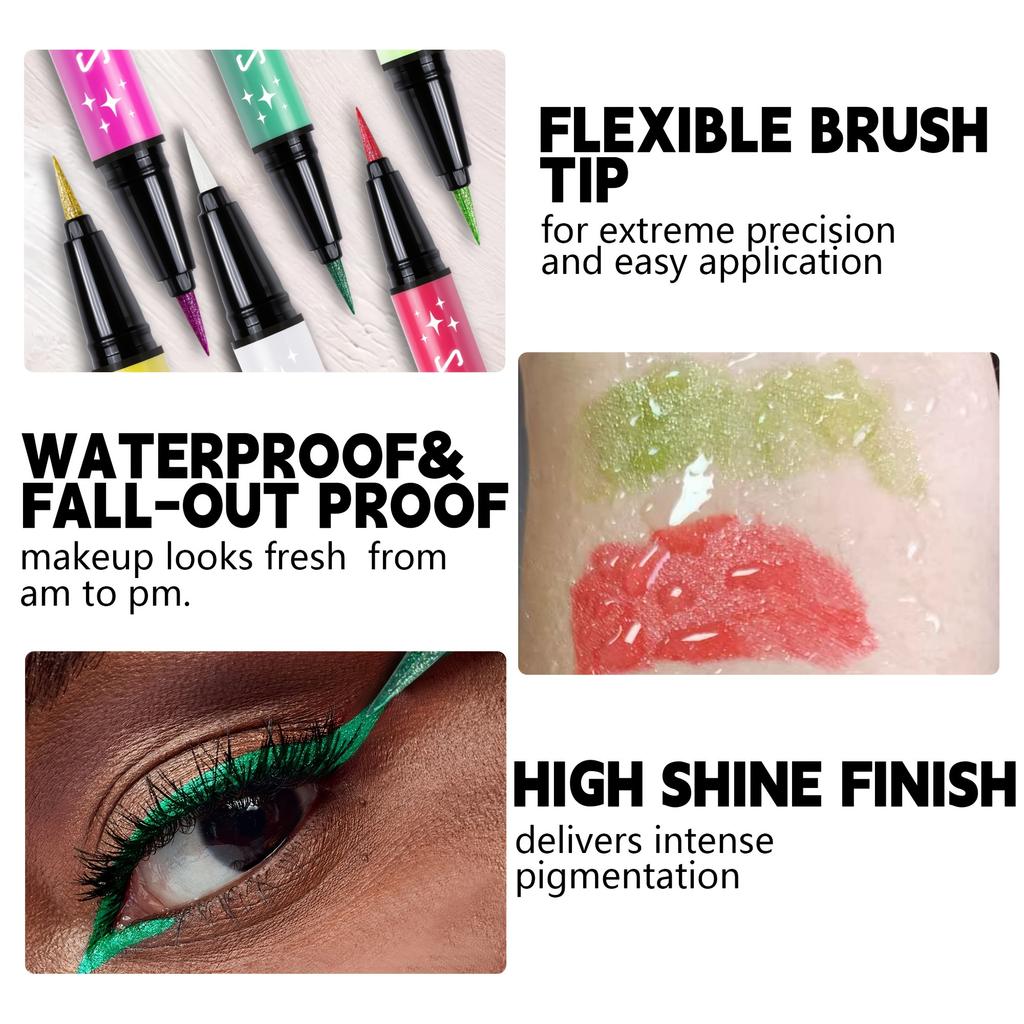 8 Color Single Pearlescent Fine Shimmer Eyeliner Pen, Eye Contour Pencil