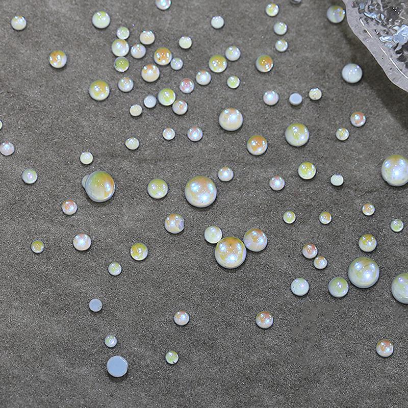 

100 шт. разноцветных бусин Aurora Mermaid, украшения для ногтей, летние детали, красочные бусины-макаруны, подвески для ногтей, маникюр своими руками A11