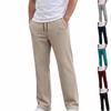 Pánské barevné outdoorové ležérní kalhoty s rovnými nohavicemi a stahovací šňůrkou