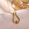 Infinity Heart Gold Color Necklace For Women Elegant Elephant Tree Pendant Rose Flower Stainless Steel Chain Jewelry Birthday