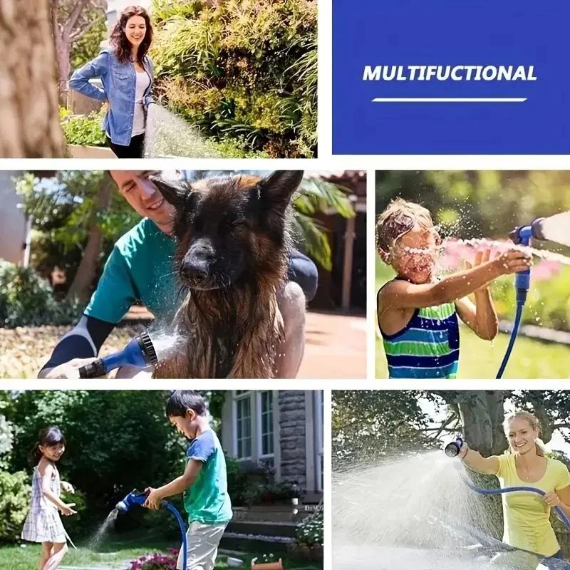 2025 Utvidbar Magisk Slange, Høytrykks Bilvask, 7 Vannsprøytefunksjoner, Vannpistol, Hjemmehage Vanningsslange hageslange