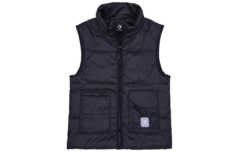 Converse Vests Women s Black Stand Collar Moderate Other 10023724-A01 S