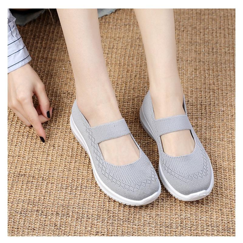 Women's Shoes, Cloth Shoes, Breathable Shoes, Straight Strap, Elderly Anti Slip Shoes, Mother's Shoes