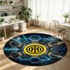 Borussia Dortmund Printed Round Crystal Velvet Rug Soft Non Slip Floor Carpet For Bedroom Holiday Gift