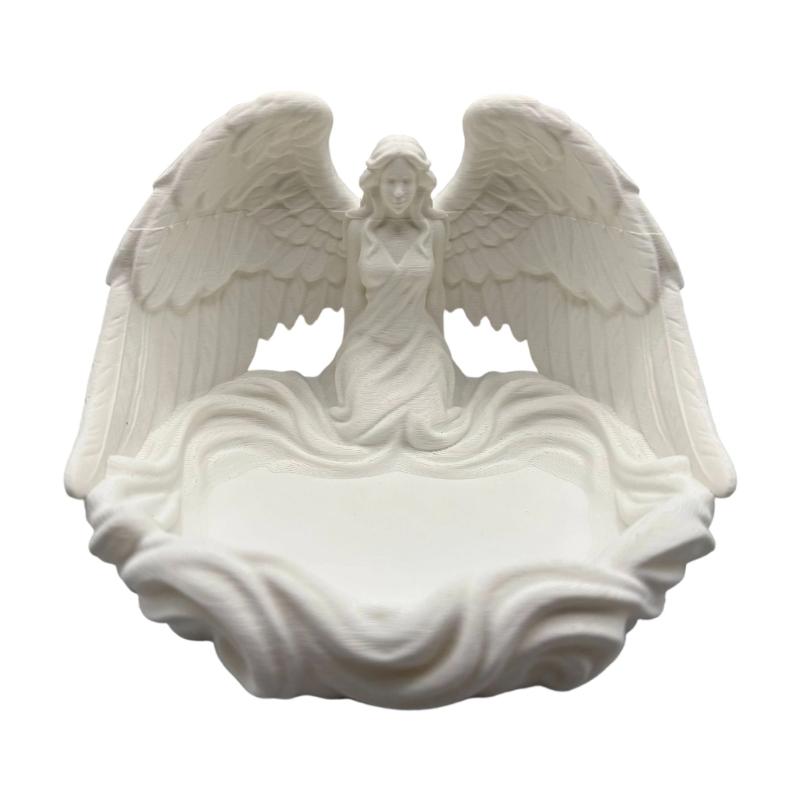 Detailed Angel Wing Shape Decorative Tray Display Plate Suitable for Jewelry Storage and Vanity Table Organization