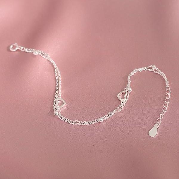 Female Niche Fashion Simple Double-layer Heart Bracelet