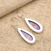 Purple Copper Turquoise Gemstone Handmade Jewelry Solid 925 Sterling Silver Earring