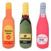 Dog Plush Toys Pet Squeaky Printed Beer Bottle Shape Toy Dog Bite-Resistant Clean Teeth Chew Toy Pet Supplies Interactive Toys