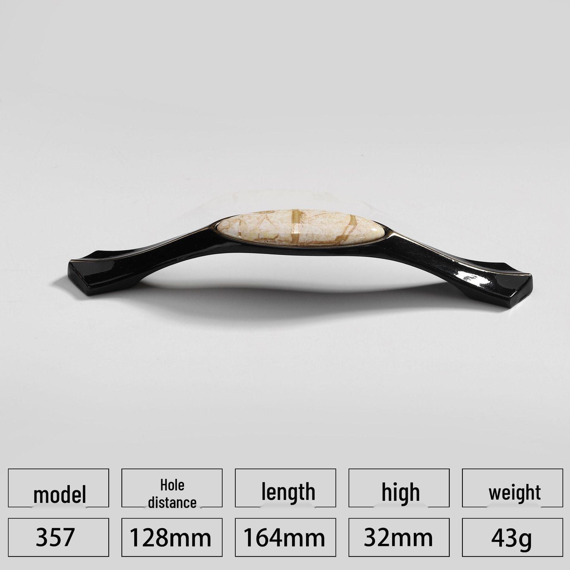 Европейский стиль Черно-белая керамическая ручка для шкафа с цветком сливы