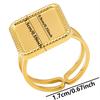5pcs Retro Stainless Steel Gold Plated Ring Irregular Geometry Bow Ellipse Water Droplet Rings Diy Stone Drill Jewelry No Fading