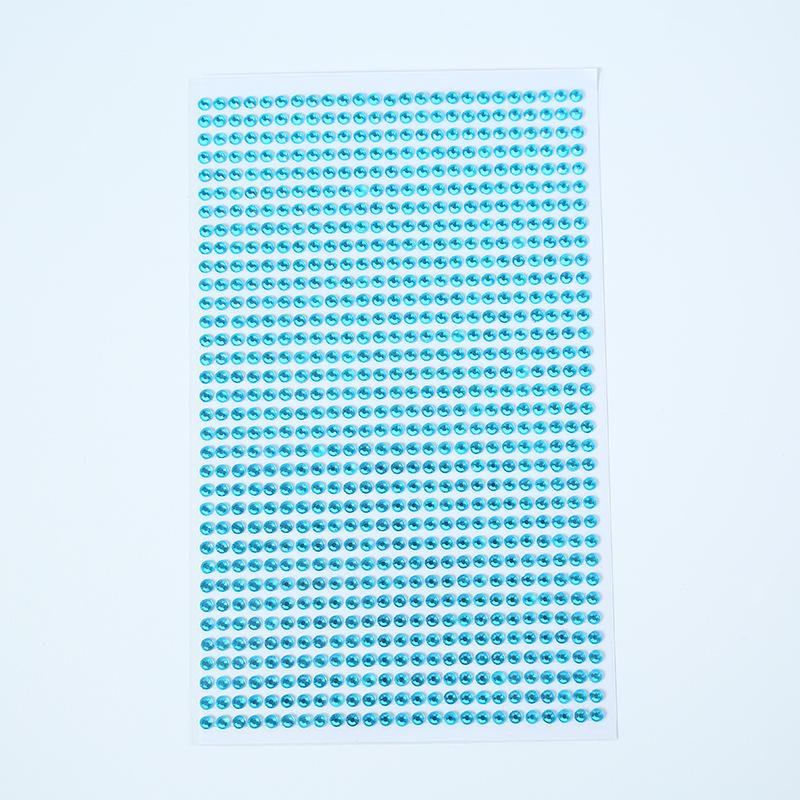 3mm bunte Kristall-Acryl-Diamant-Aufkleber für Gesicht, Auto und Kinderbasteln