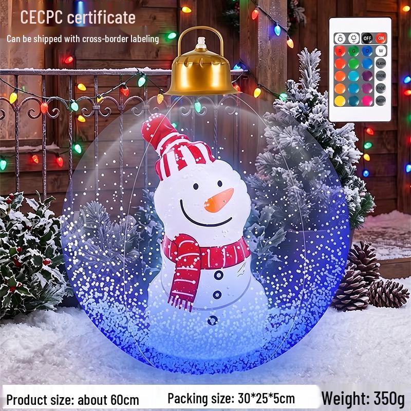 New Inflatable Christmas Ball for Outdoor Courtyard Decor and Party Decorations
