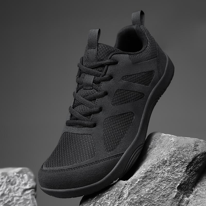 New Wide Toe Shoes Men'S Mesh Breathable Sneakers Casual Lace Up Walking Shoes Outdoor Non-Slip Comfortable Zapatos De Hombre