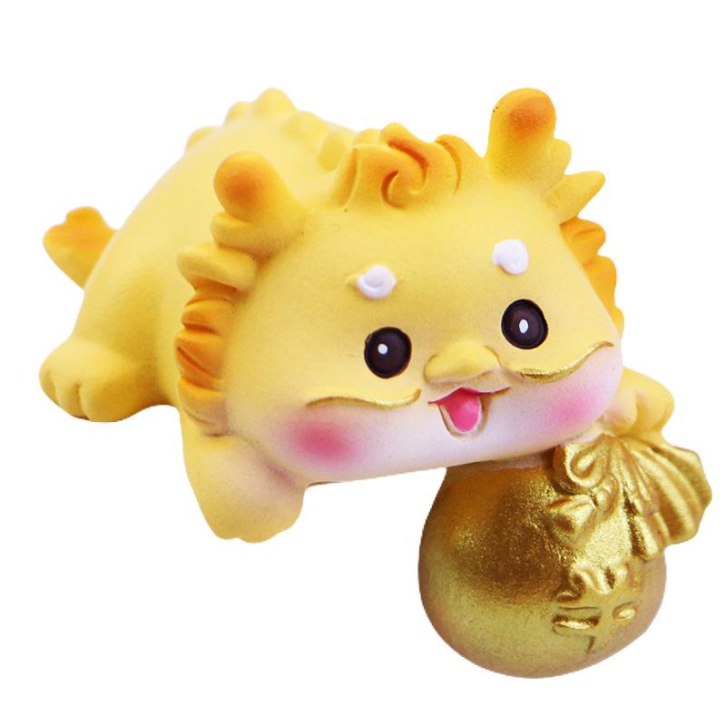 Little Dragon Ornament for Desktop, Car Rearview Mirror, and Center Console Decoration