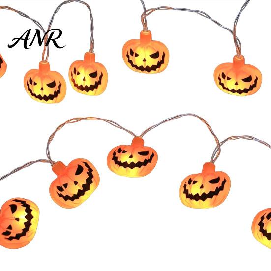 Bedroom Festive Lighting Halloween String Lights, 10/20 LED Spooky Pumpkin Ghost Fairy Light, Battery Decorative Powered Bulbs Operated Lights