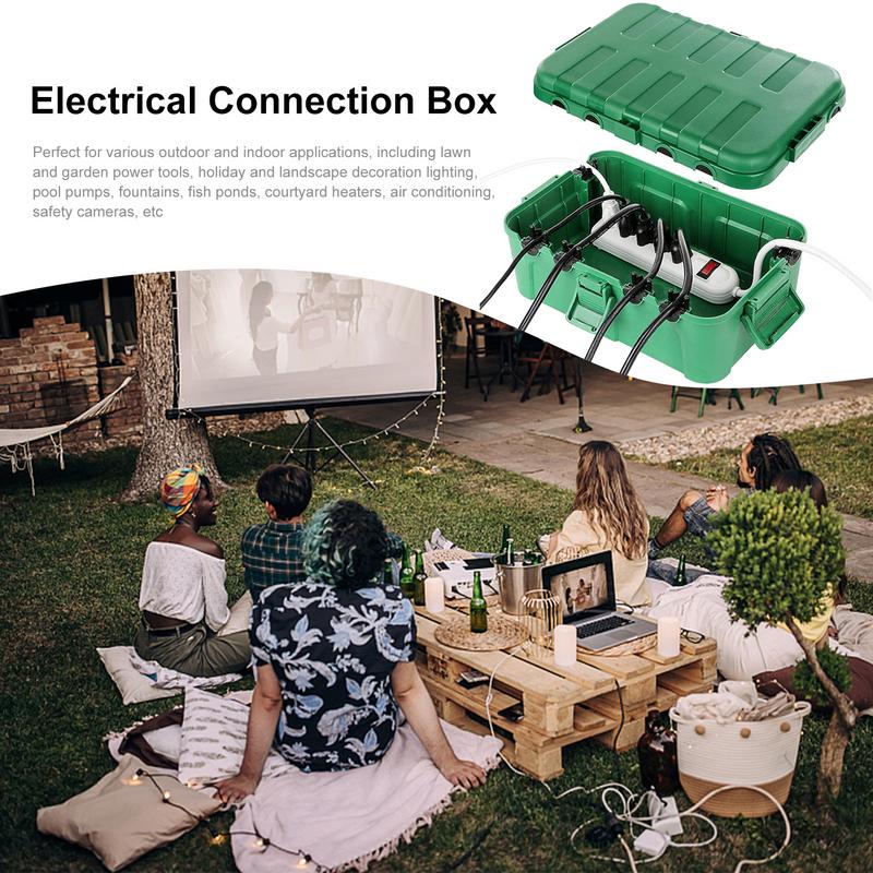 Extension Cord Cover Extension Cord Box Waterproof Extension Cord Box Junction Box for Garden Tools Fountains Patio Heaters
