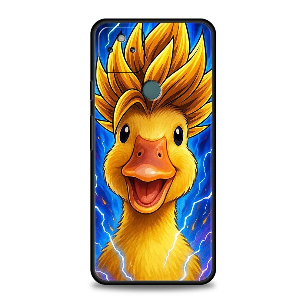 

Cartoon Duck Phone Case Cover for Google Pixel 10 9 8 7 6 9A 8A 7A 6A Pro Shockproof Soft TPU 9 Pro XL Shell Capas Fundas Coque Pixel 8 Pro