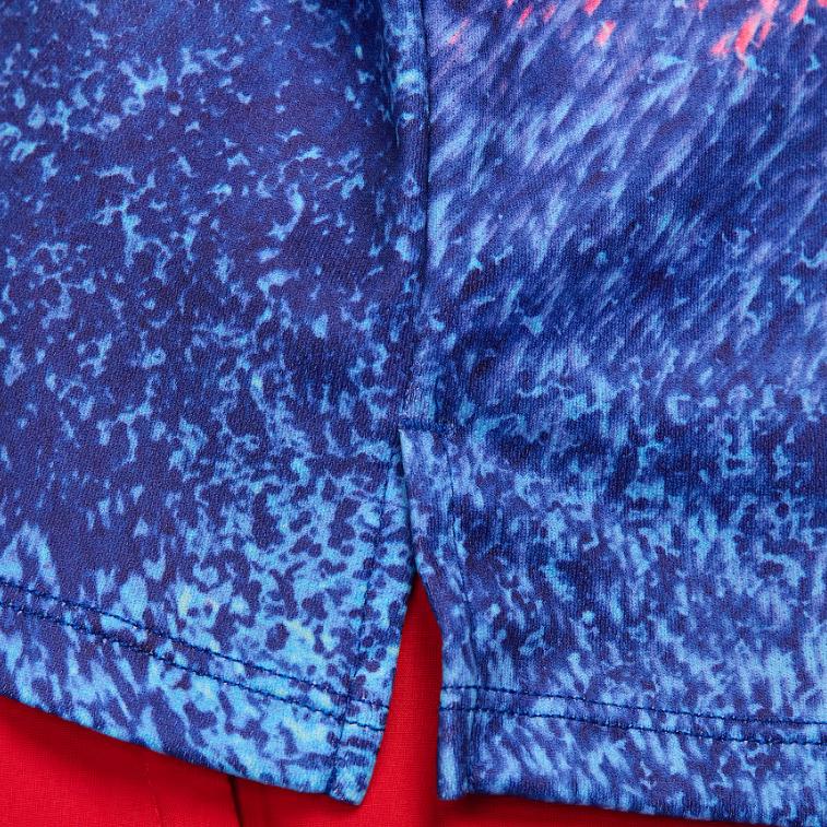 Nike USA Miler Bright Crimson Old Royal White Dri-FIT Men's Short-Sleeve Running Top FJ3411-635