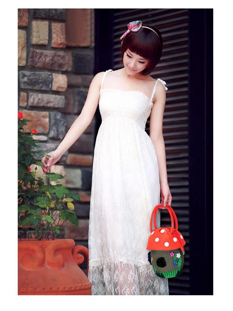 2025 Cute Candy Color Women's Handbag - Japanese-Inspired Casual Mushroom Design