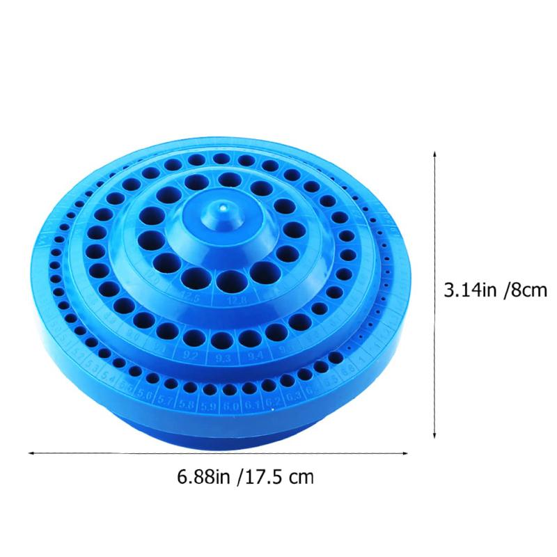 100 Hole 1-13mm Drill Storage Box Nail Drill Bits Storage Case Drill Case Rotating Tray Drill Bits Storage Bin Hardware Brackets