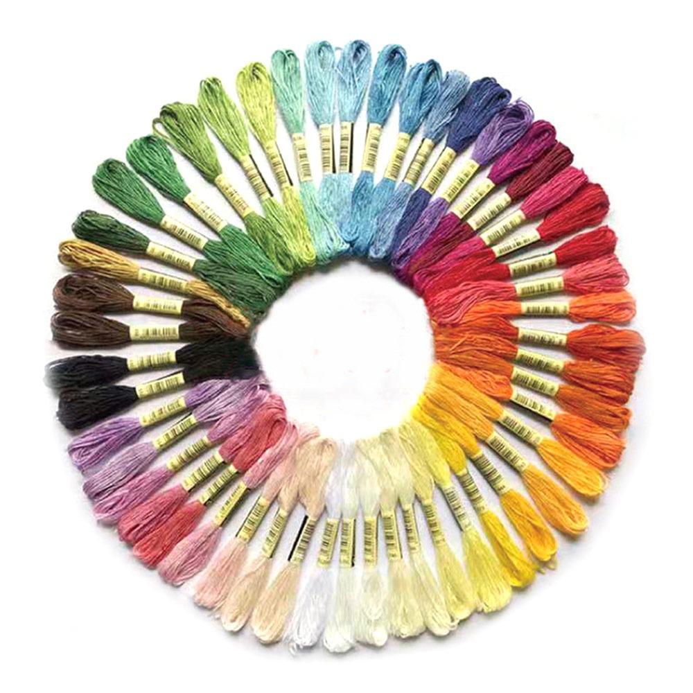 New 24/100/50/100 Cross Stitch Threads 8 Meters/6 Strands Cotton Embroidery Thread Multicolor DIY Sewing Skeins