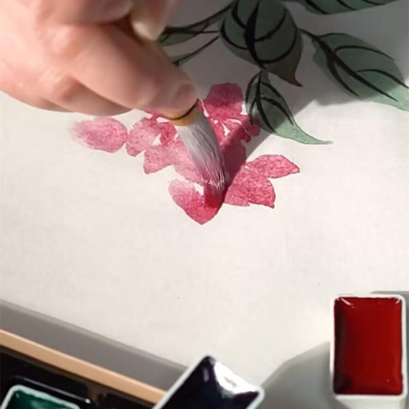 12/24Color Rubens Solid Chinese Painting Pigments Beginners Outdoor Travel Mineral Colors Ink Landscape Painting Art Supplies