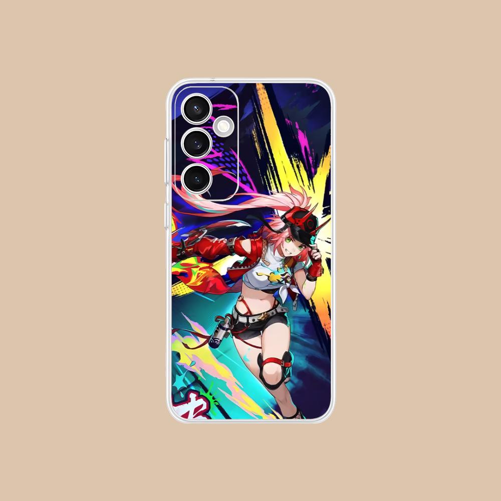 

HSR Rappa Clear Mobile Phone Case for Samsung Galaxy S25 S24 S23 S22 S21Plus FE Ultra Colorful Cover Galaxy S21+ 5G