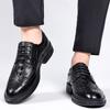 FashionMen Dress Shoes Lace Up Bullock Style Leather Shoes Men Oxfords Spring Autumn Handmade Leather British Formal Business Shoes Men
