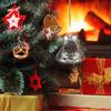 2Pcs Christmas Bell Hanging Decorations Transparent Glass Fillable Ornaments for Clear DIY Holiday Tree Candy Storage