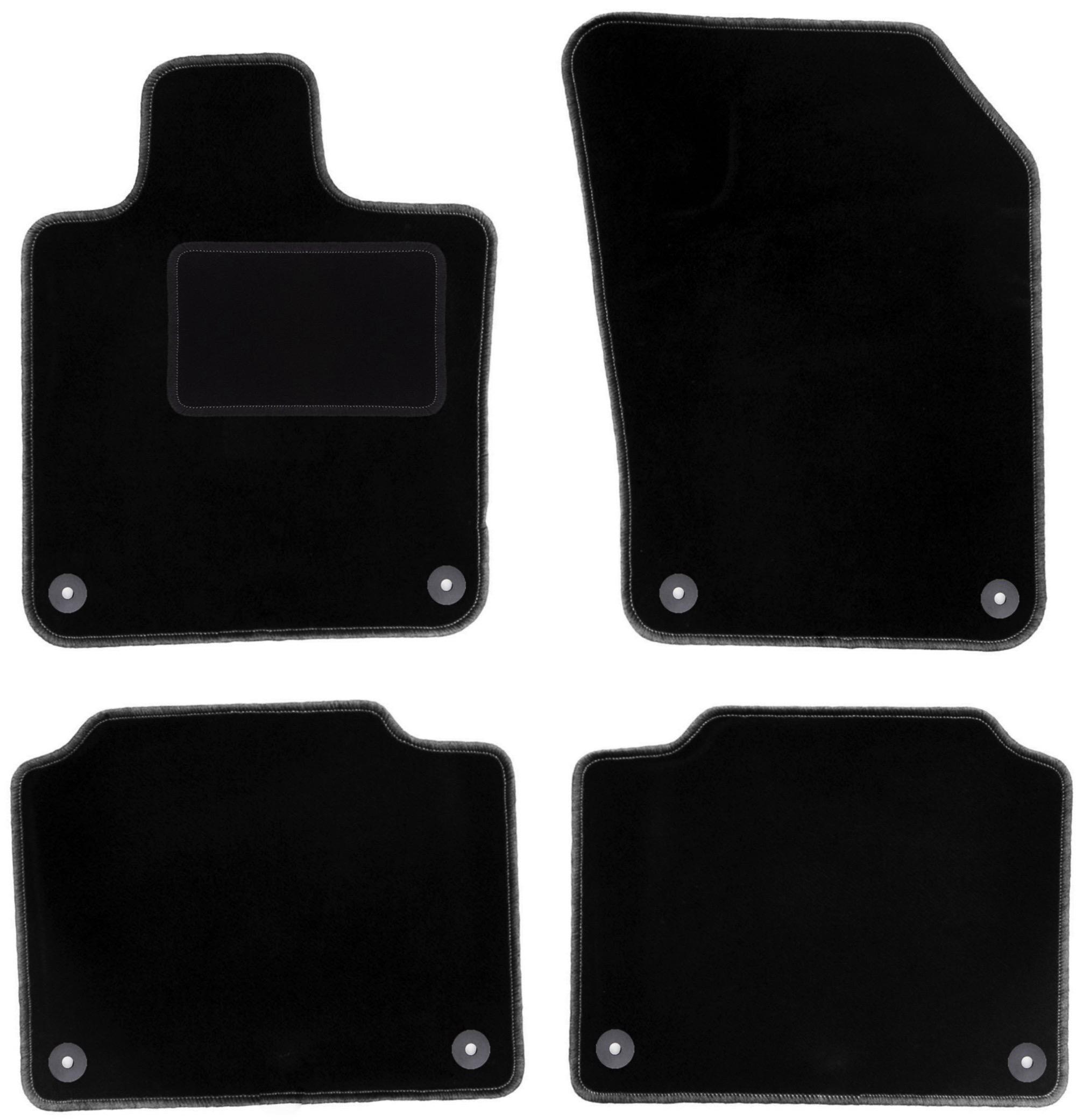 Black velour floor mats for: Volvo S90 II sedan (2016-)